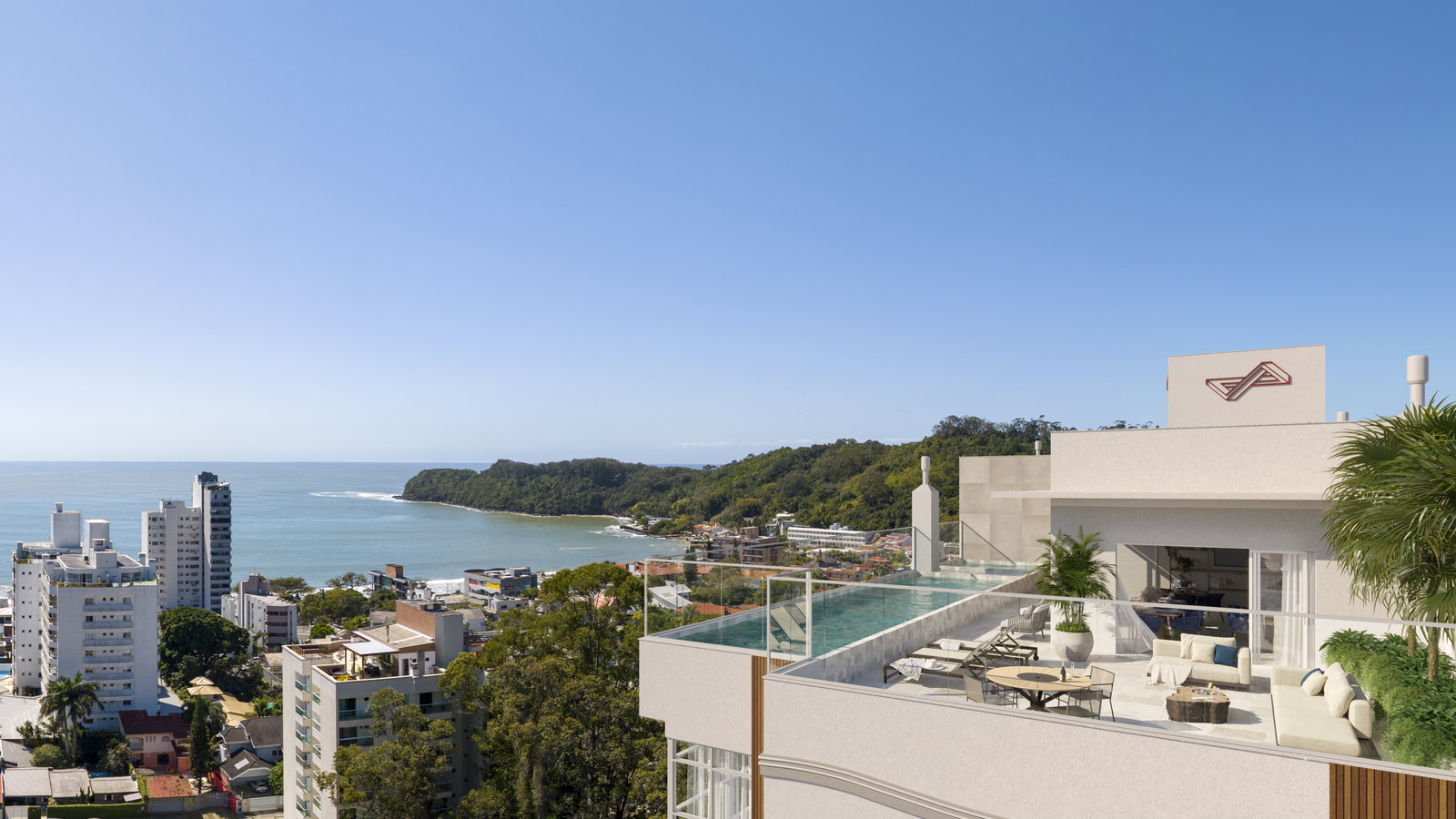 Ático — piscina com vista para Cabeçudas